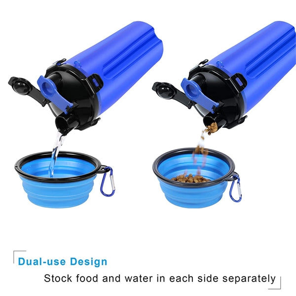 2 in 1 Dog Travel Water Bottle with Bowl