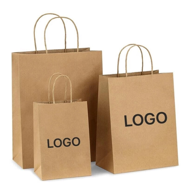 Eco-friendly Kraft Paper Shopping Grocery Bag