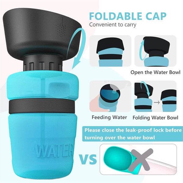 18oz Pet Travel Water Bottle and Bowl