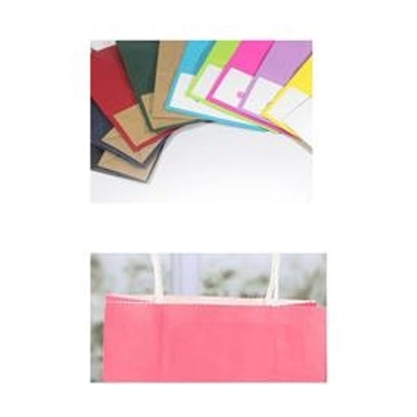 Natural Colorful Kraft Paper Shopper Tote Bag