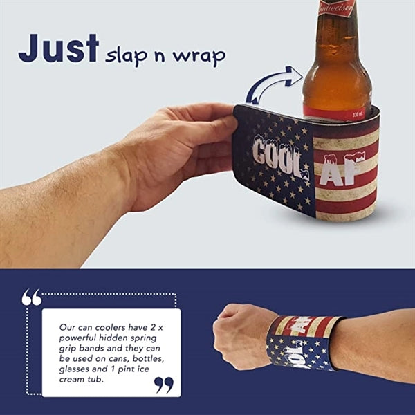 Neoprene 12 oz Slap Wrap Beer Can Cooler Holder