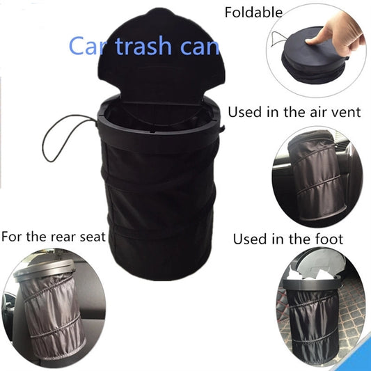 Folding Collection Car Bin with Lid