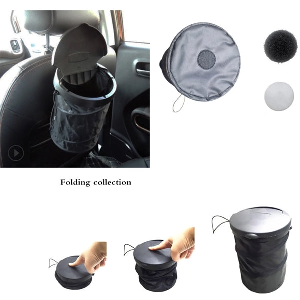Folding Collection Car Bin with Lid