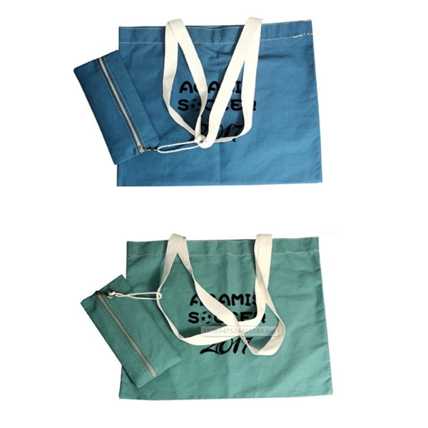 Cotton Canvas Tote Bag with Extra Pouch