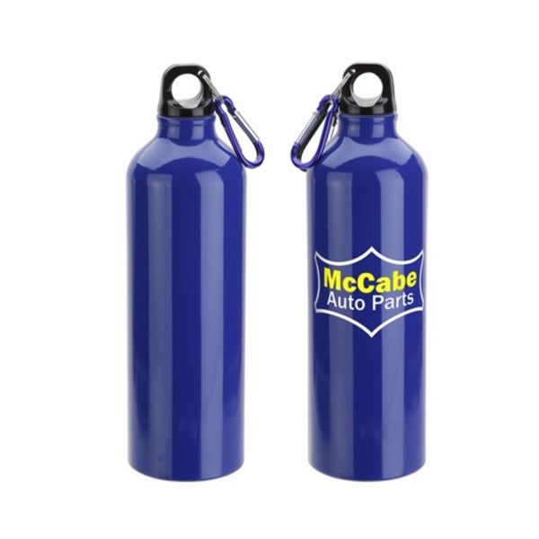22 Oz. Aluminum Sports Water Bottle w/ Carabiner