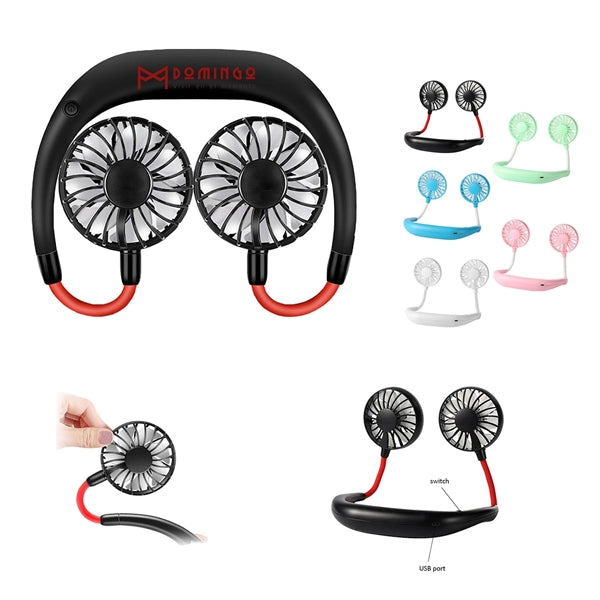 USB Rechargeable Hanging Neck Sports Fan