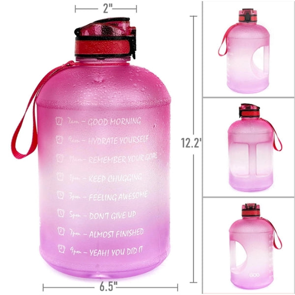 Large 1 Gallon Motivational Water Bottle