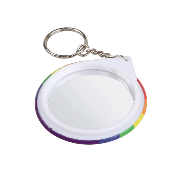 Pride Rainbow Mirror Keychain