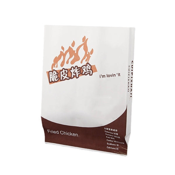 Flat Sharp Bottom Burger Snack Grease Proof Bags With Logo