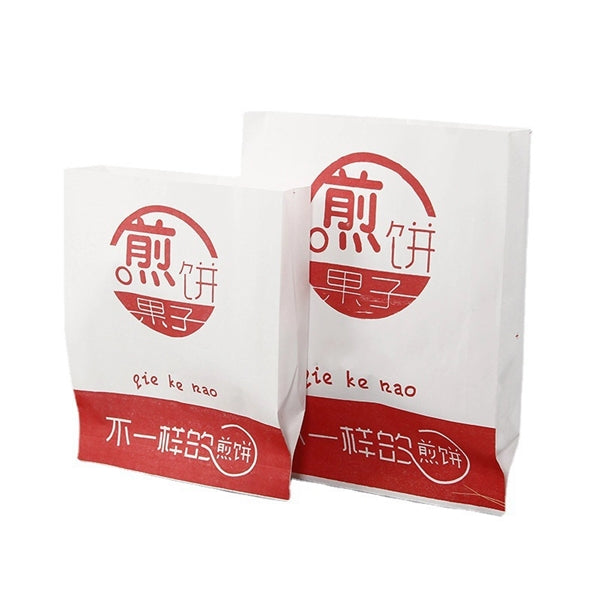 Flat Sharp Bottom Burger Snack Grease Proof Bags With Logo