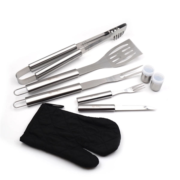 8-PC BBQ Grill Tool Set With Storage Apron