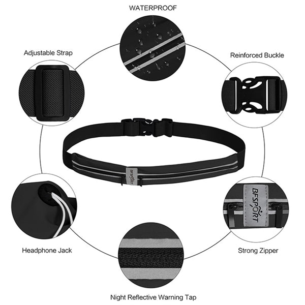 Outdoor fitness sports double mouth waist bag