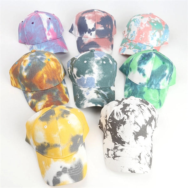 Unisex Tie Dye Printed Baseball Caps