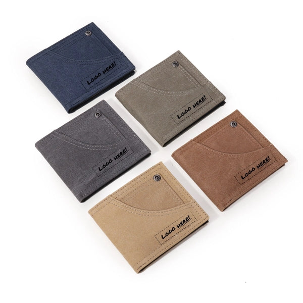 Men's short canvas wallet