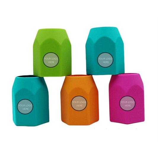 Irregular silicone storage pen holder