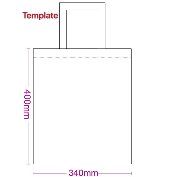 Natural Cotton Canvas Tote Bag (13 3/8" W x 15 3/4" H)