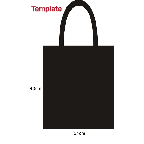 Natural Cotton Canvas Tote Bag (13 3/8" W x 15 3/4" H)
