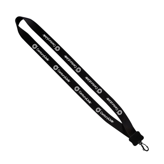Smooth Nylon Lanyard with Plastic Clamshell & Swivel Snap Ho