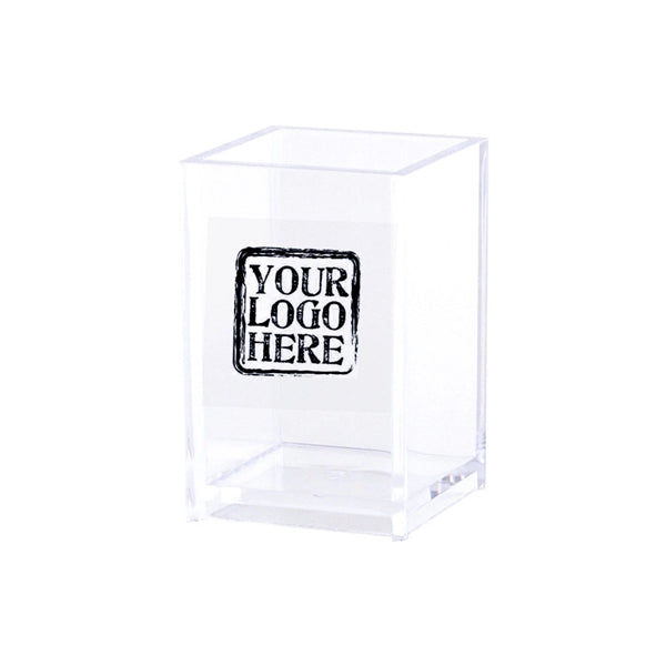 Transparent acrylic square pen holder