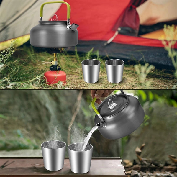 Camping Kettle Camp Tea Coffee Pot Aluminum 42 OZ