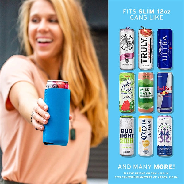 12oz Sublimated Slim Can Cooler Sleeve