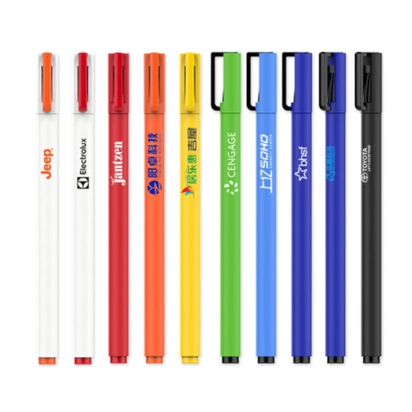 Slender Plastic Pen with Cap