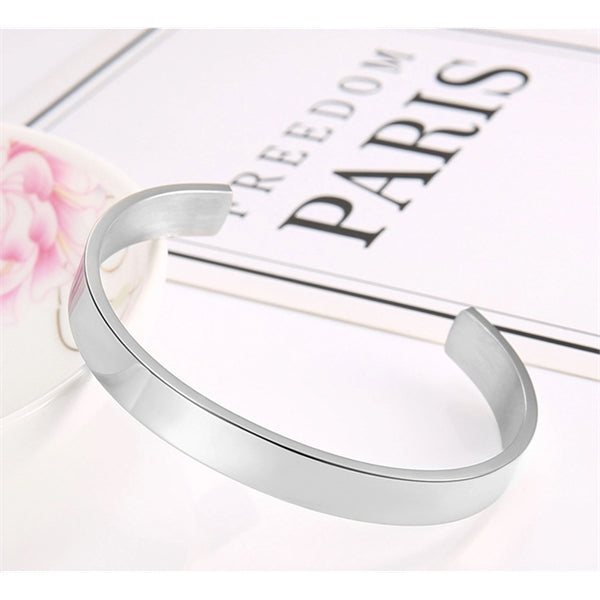 Stainless steel open bracelet