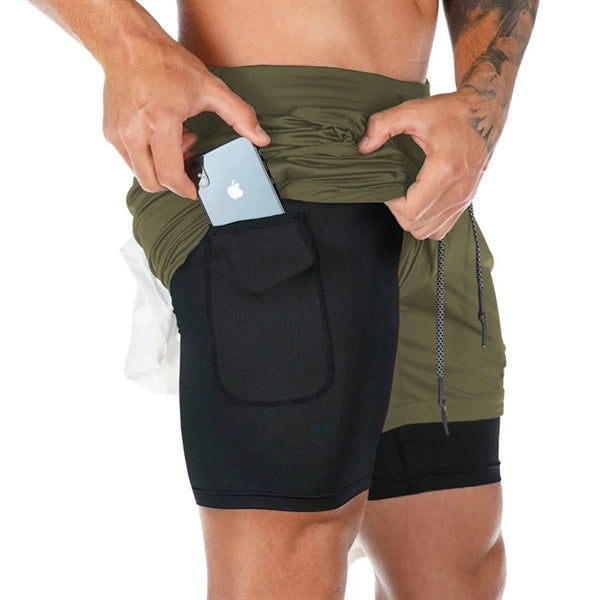 Men's Outdoor Fitness Double-Layer Sports Pants