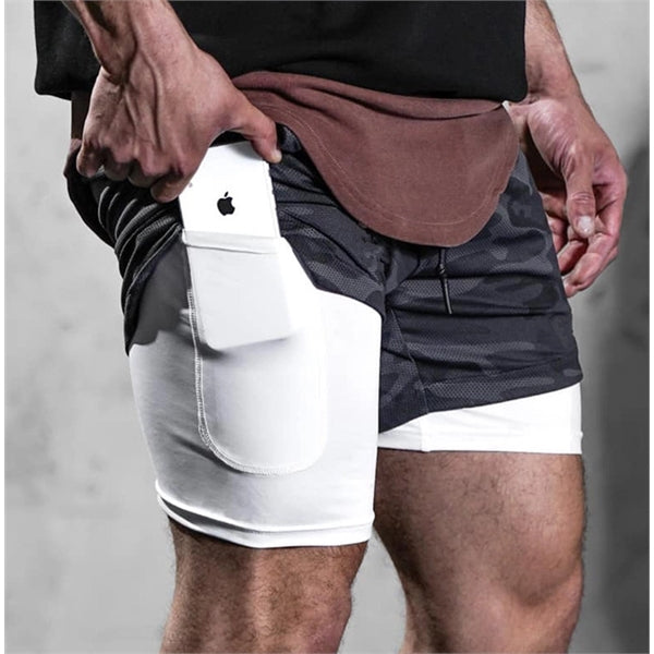 Men's Outdoor Fitness Double-Layer Sports Pants