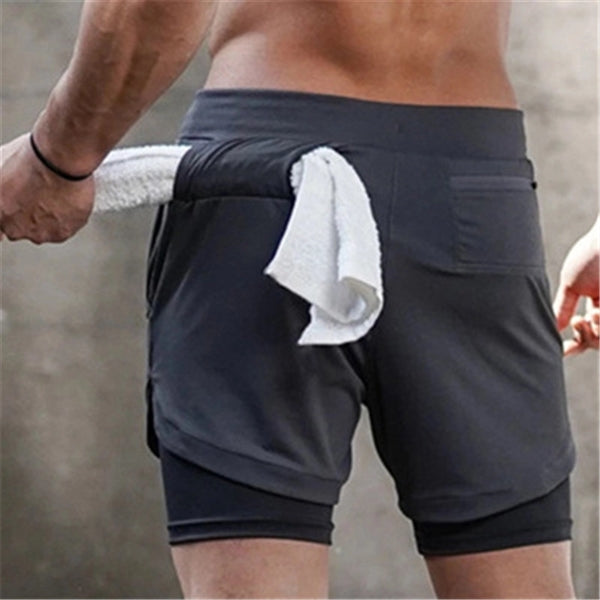 Men's Outdoor Fitness Double-Layer Sports Pants