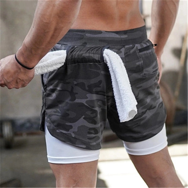 Men's Outdoor Fitness Double-Layer Sports Pants