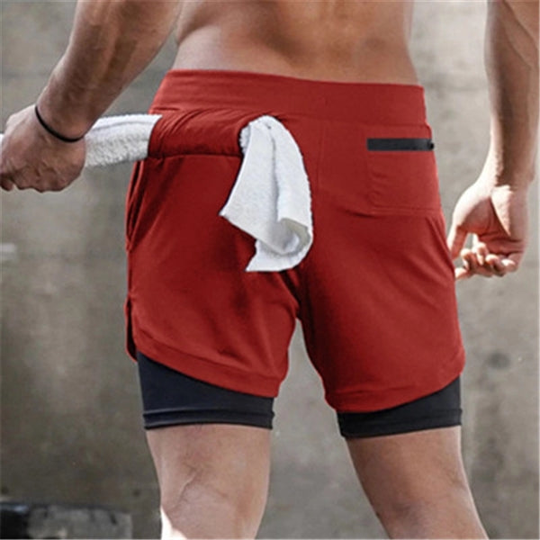 Men's Outdoor Fitness Double-Layer Sports Pants