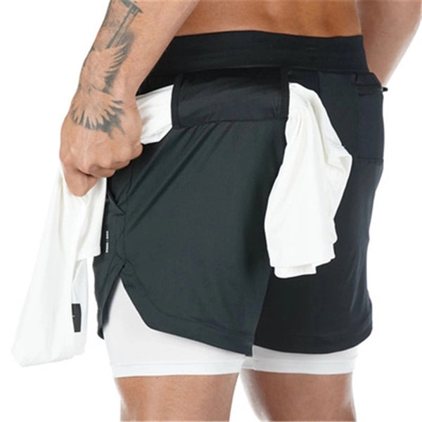 Men's Outdoor Fitness Double-Layer Sports Pants