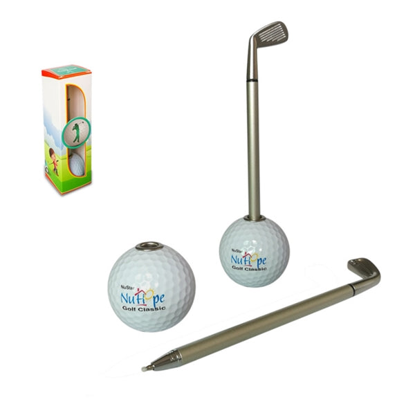 Golf pen with ball base