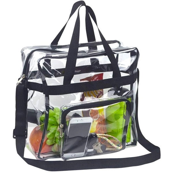 Clear Stadium Zipper Tote Bag