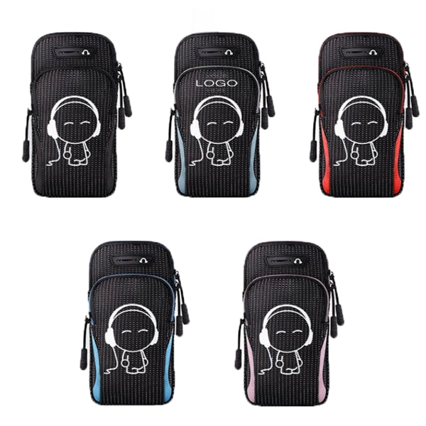 Outdoor sports running mobile phone arm bag