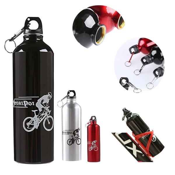 20 Oz. Aluminum Sports Water Bottle w/ Carabiner