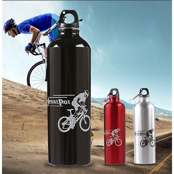 20 Oz. Aluminum Sports Water Bottle w/ Carabiner