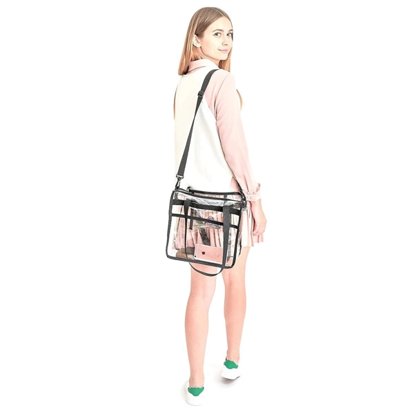 Clear Stadium Approved Tote bag with zipper