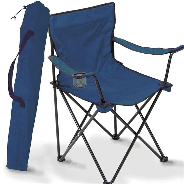 2 pieces of metal skeleton fabric camping chair with bag