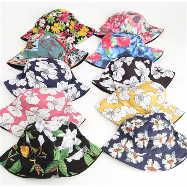 Folk Style Flower Fisherman Hat