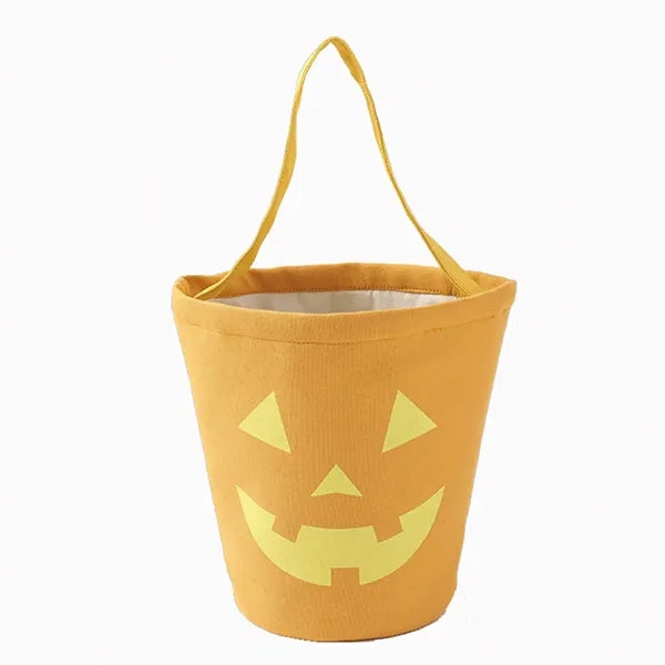 Halloween candy canvas bucket