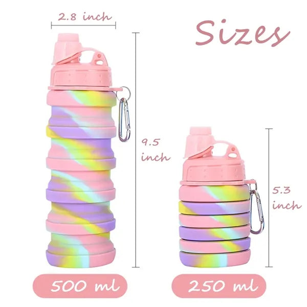 Collapsible Water Bottle Camouflage Silicone 17 oz