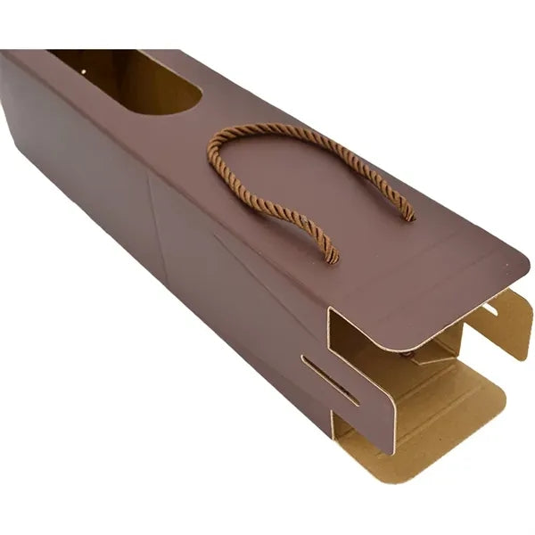 Wine Box With Window And Rope Handle
