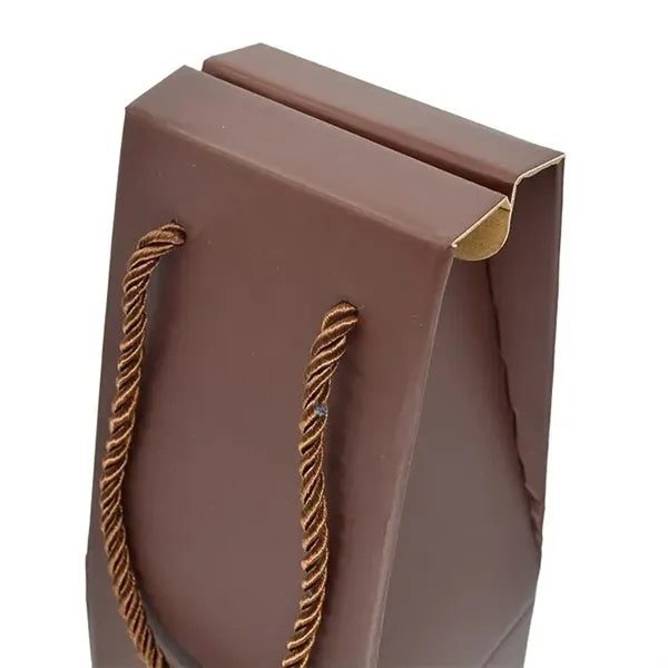 Wine Box With Window And Rope Handle