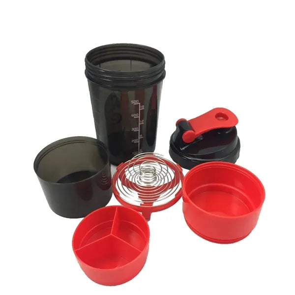 20oz 3 Layers Gym Protein Shaker Bottle