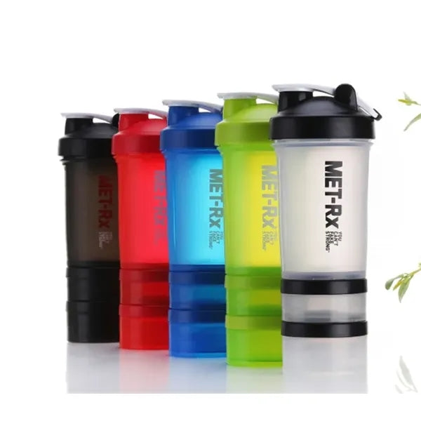 22oz 3 Layers Gym Protein Shaker Bottle