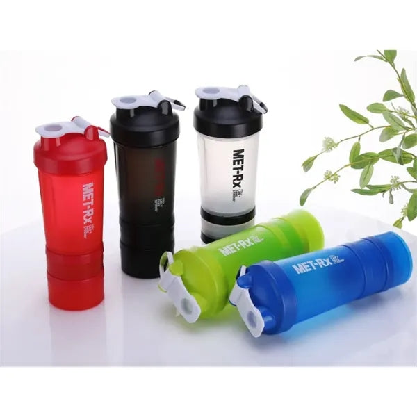 22oz 3 Layers Gym Protein Shaker Bottle