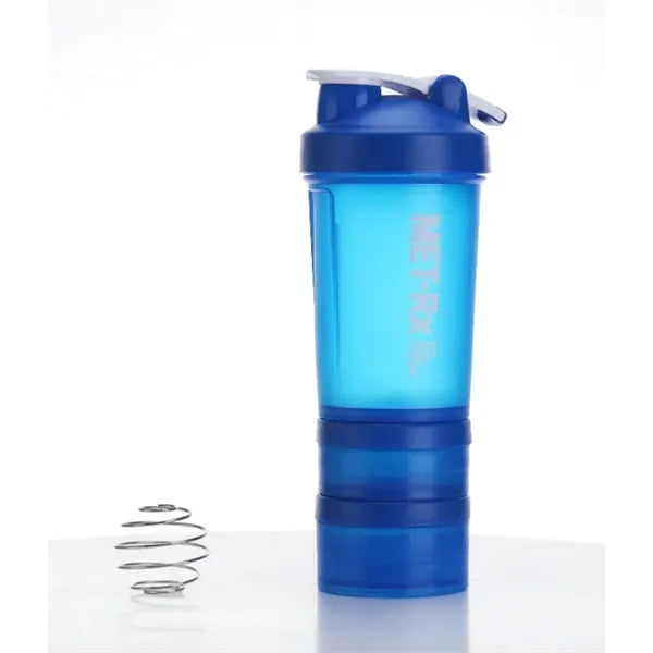 22oz 3 Layers Gym Protein Shaker Bottle