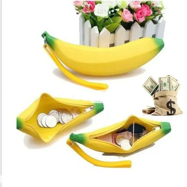 Silicone Banana-shaped coin Bag